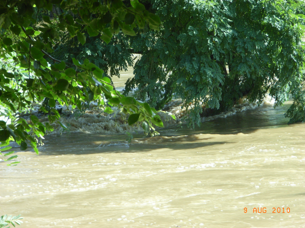 Hochwasser 2010 bei Pusack